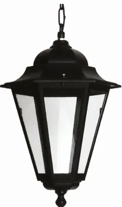 Lido Hängeleuchte Außen Schwarz Aluminium IP44 Rustikal* Rustikale Lampen|Hängeleuchten Außen