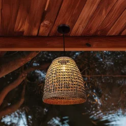 Newgarden Hängeleuchte außen Seegras E27 IP44 Ø 33 cm Natur Boho* Hängeleuchten Außen|Moderne Außenleuchten