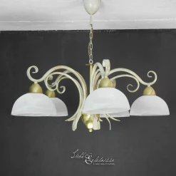 Luminex Hängeleuchte AURORA WHITE Ø74cm 5-flmg* Hängelampen|Esszimmer Lampen