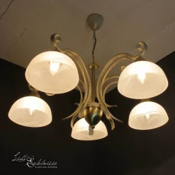 Luminex Hängeleuchte AURORA WHITE Ø74cm 5-flmg* Hängelampen|Esszimmer Lampen