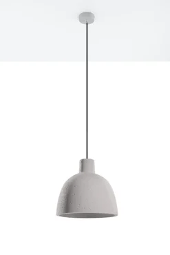 Sollux Hängeleuchte Beton Ø 28 cm Modern Grau E27 verstellbar* Wohnzimmerlampen|Betonlampen