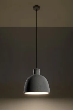 Sollux Hängeleuchte Beton Ø 28 cm Modern Grau E27 verstellbar* Wohnzimmerlampen|Betonlampen