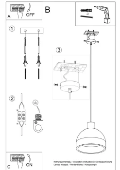 Sollux Hängeleuchte Beton Ø 28 cm Modern Grau E27 verstellbar* Wohnzimmerlampen|Betonlampen