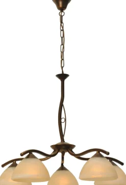 Masterlight Hängeleuchte BOLZANO in Braun Patina 5-flmg* Rustikale Lampen|Glaslampen