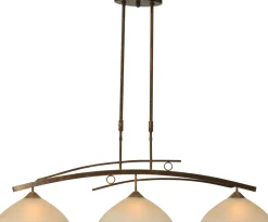 Hot Masterlight Hängeleuchte BOLZANO in Braun Patina 3-flmg