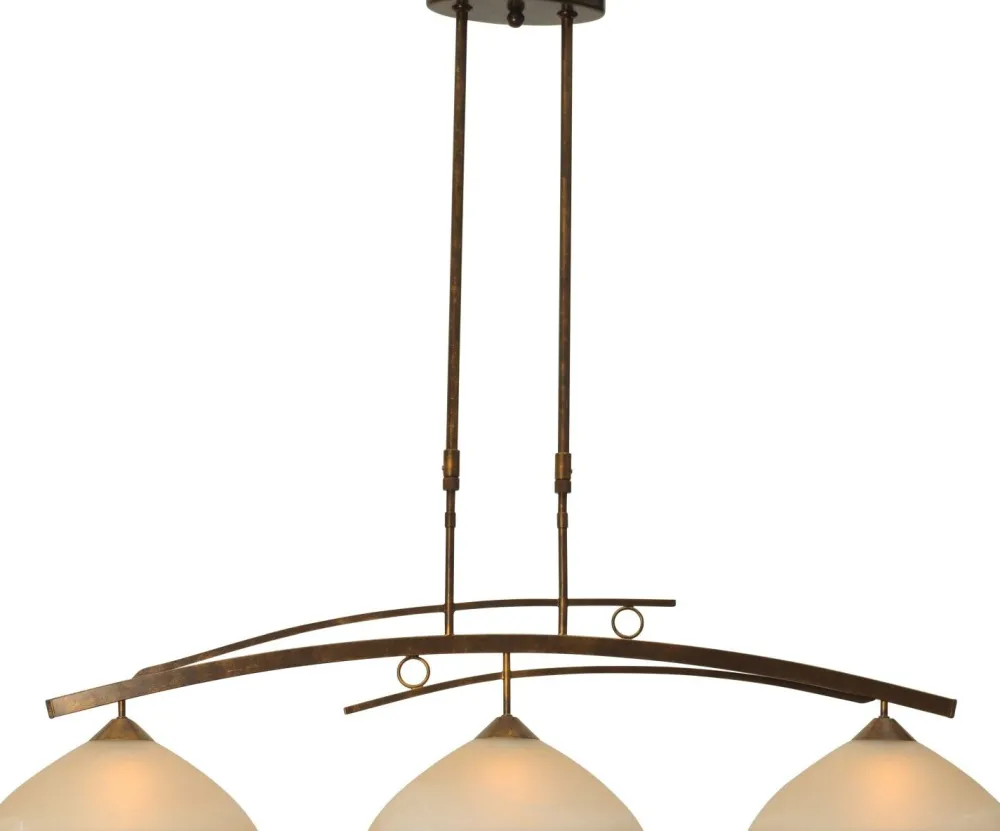 Hot Masterlight Hängeleuchte BOLZANO in Braun Patina 3-flmg