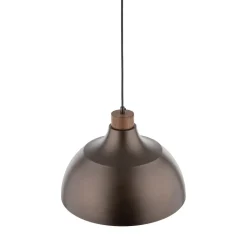 TK Lighting Hängeleuchte Braun Metall Holz D: 34 cm rund E27 Retro* Esszimmer Lampen|Schlafzimmer Lampen