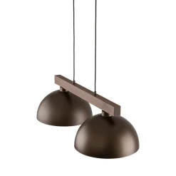 TK Lighting Hängeleuchte Braun Metall Holz L: 83 E27 2-flammig* Hängelampen|Bürolampen