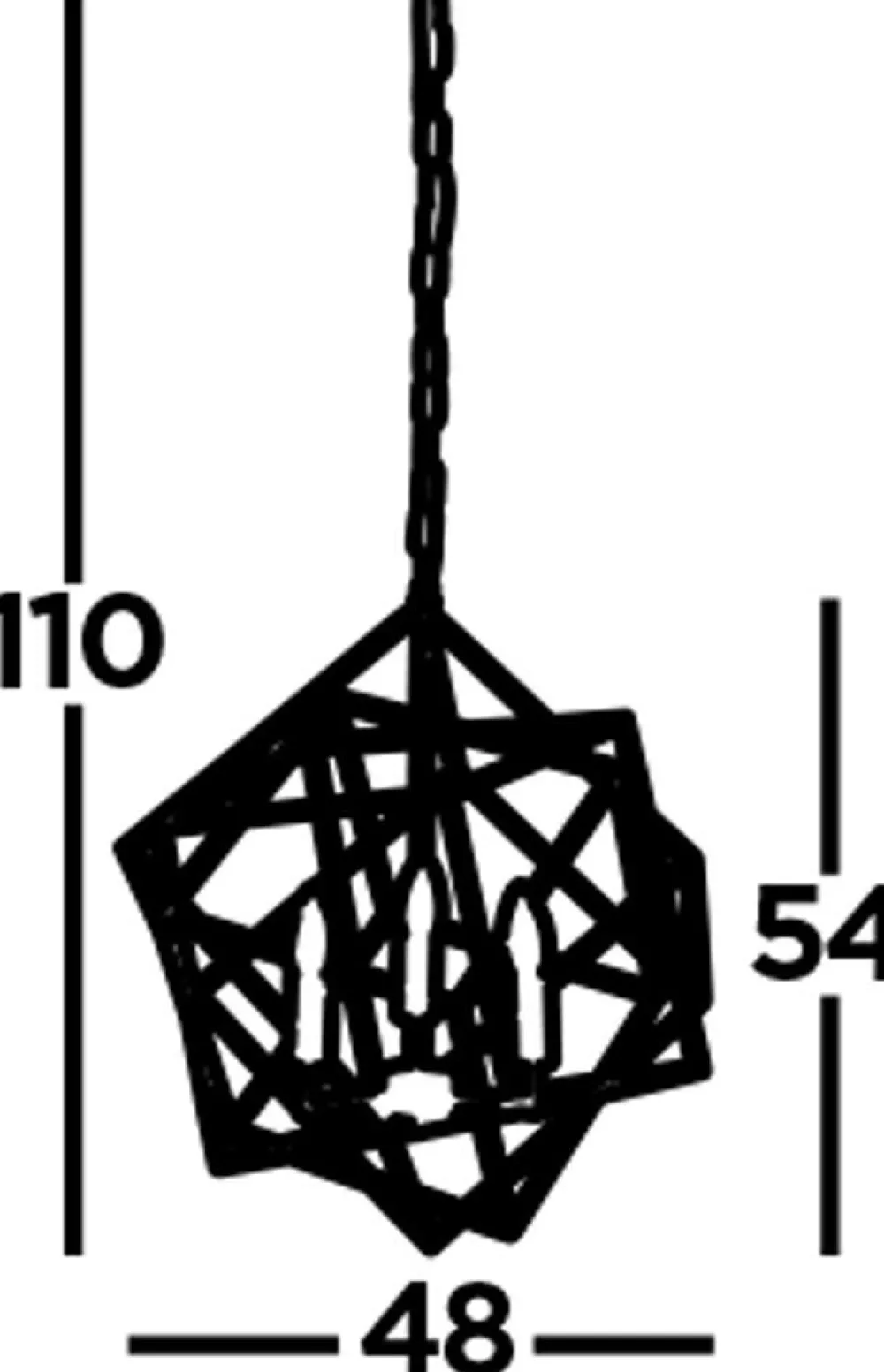 Clearance Searchlight Hängeleuchte Chrom 3x E14 B: 48 cm Metall Modern HANNAH