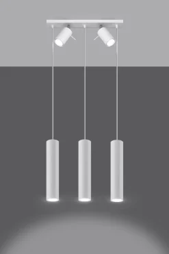 Sollux Hängeleuchte Deckenstrahler Weiß Metall 5-flammig