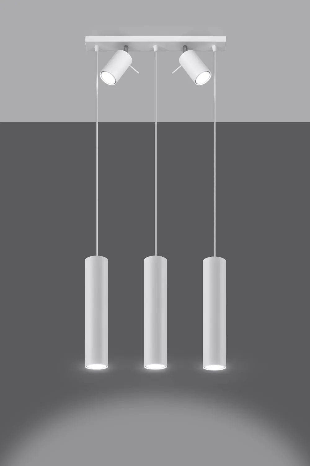 Sollux Hängeleuchte Deckenstrahler Weiß Metall 5-flammig