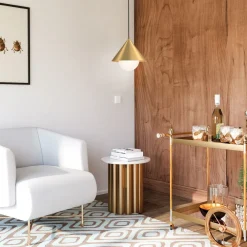 Elstead Hängeleuchte E27 Metall Glas B: 34,3 cm in Gold verstellbar* Hängelampen|Esszimmer Lampen