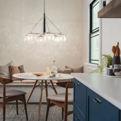 Elstead Hängeleuchte Esstisch Ø 87,6 cm Metall Regenglas Vintage* Hängelampen|Bürolampen