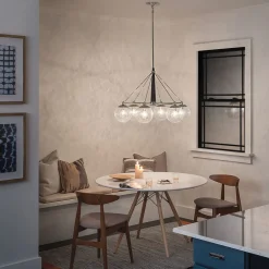 Elstead Hängeleuchte Esstisch Ø 87,6 cm Metall Regenglas Vintage* Hängelampen|Bürolampen