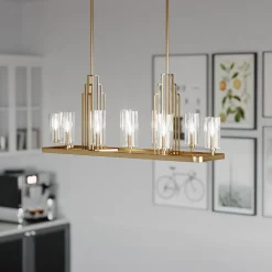 Elstead Hängeleuchte Esstisch 113,7 cm lang groß Jugendstil* Hängelampen|Bürolampen