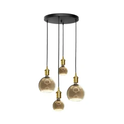 Giovanni Battista Hängeleuchte 4-flammig E27 D: 40 cm Messing Eisen* Hängelampen|Bürolampen