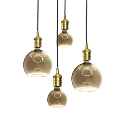 Giovanni Battista Hängeleuchte 4-flammig E27 D: 40 cm Messing Eisen* Hängelampen|Bürolampen