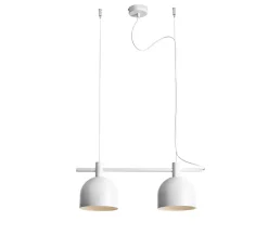 ALDEX Hängeleuchte 2-flammig E27 Weiß Metall länglich* Hängelampen|Bürolampen