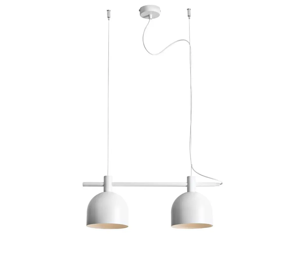 ALDEX Hängeleuchte 2-flammig E27 Weiß Metall länglich* Hängelampen|Bürolampen