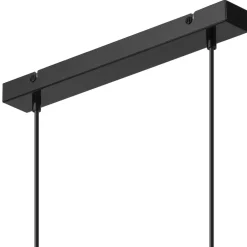 Clearance Lamkur Hängeleuchte 2-flammig höhenverstellbar Metall Schwarz E27