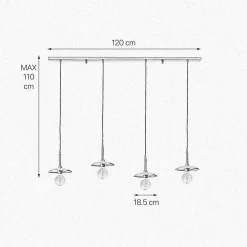 Giovanni Battista Hängeleuchte 4-flammig in Bronze hell E27 Echt-Messing* Hängelampen|Feuchtraumleuchten