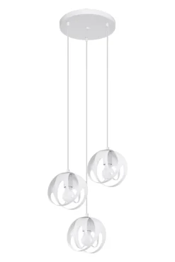 Sollux Hängeleuchte 3-flammig Weiß Metall verstellbar E27* Hängelampen|Wohnzimmerlampen