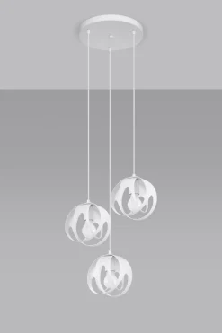 Sollux Hängeleuchte 3-flammig Weiß Metall verstellbar E27* Hängelampen|Wohnzimmerlampen