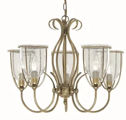 Clearance Searchlight Hängeleuchte 5-flmg. mit Einschlüssen im Glas