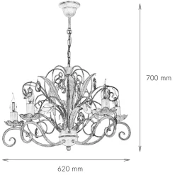 Luminex Hängeleuchte Floral Ø62cm 5-flmg