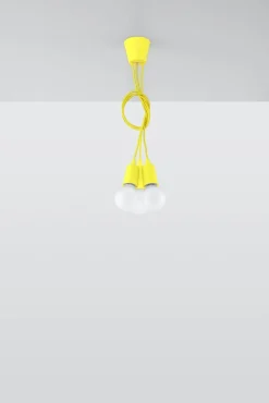 Sollux Hängeleuchte Gelb verstellbar bis 90cm Retro NESSA* Hängelampen|Esszimmer Lampen