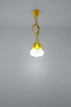 Sollux Hängeleuchte Gelb verstellbar bis 90cm Retro NESSA* Hängelampen|Esszimmer Lampen