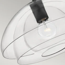 Clearance Elstead Hängeleuchte Glas D: 40,7 cm H: max. 106,6 cm verstellbar