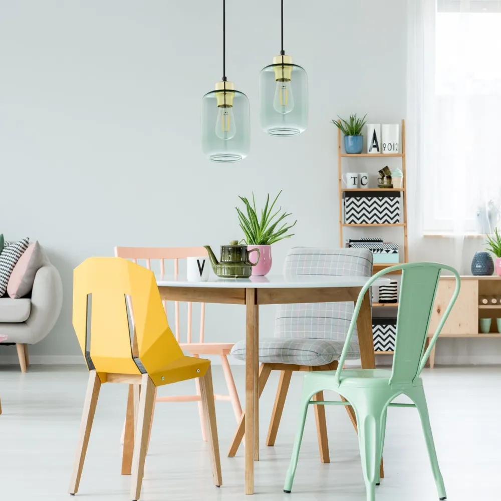 TK Lighting Hängeleuchte Glas Grün Ø 14 cm E27 elegant* Hängelampen|Jugendstil Lampen