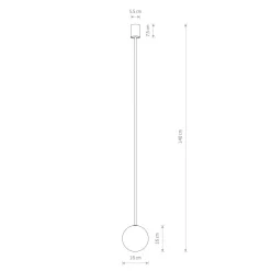 Discount Nowodvorski Hängeleuchte Glas Kugel G9 Ø 16 cm Schwarz Weiß