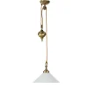Giovanni Battista Hängeleuchte Glas Messing massiv verstellbar E27* Glaslampen|Metall Lampen