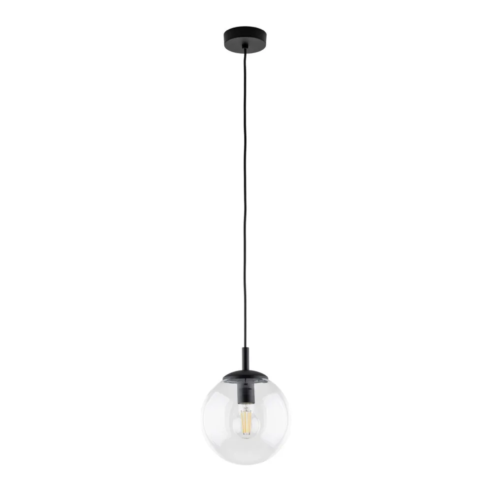 Clearance TK Lighting Hängeleuchte Glas Metall Ø 30 cm rund E27 Kugel H: max. 1,7 m