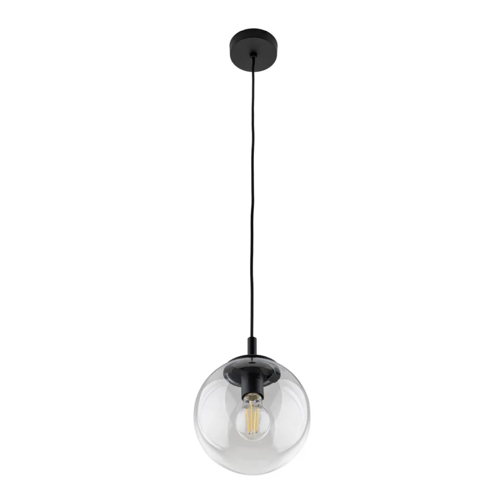 Clearance TK Lighting Hängeleuchte Glas Metall Ø 30 cm rund E27 Kugel H: max. 1,7 m