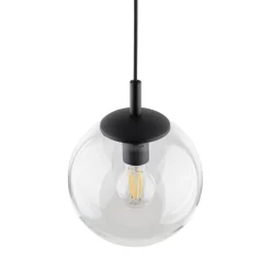 Clearance TK Lighting Hängeleuchte Glas Metall Ø 30 cm rund E27 Kugel H: max. 1,7 m