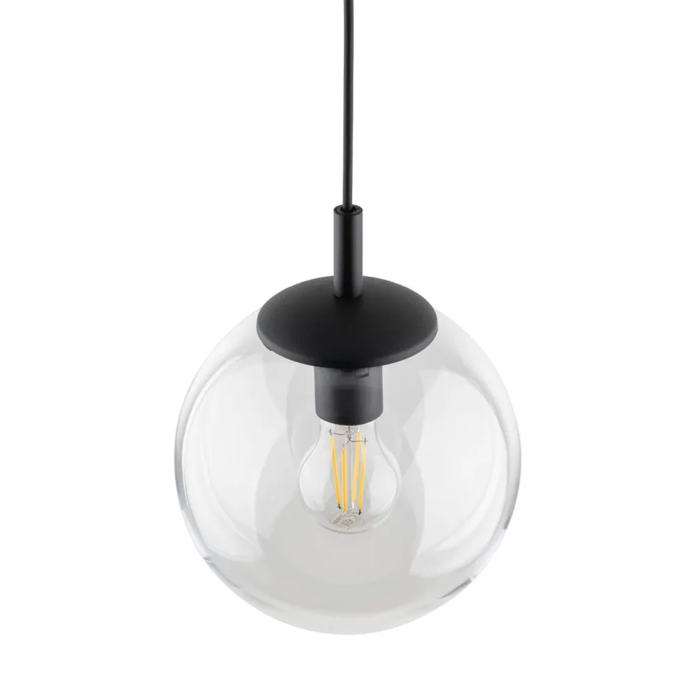 Clearance TK Lighting Hängeleuchte Glas Metall Ø 30 cm rund E27 Kugel H: max. 1,7 m