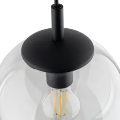 Clearance TK Lighting Hängeleuchte Glas Metall Ø 30 cm rund E27 Kugel H: max. 1,7 m