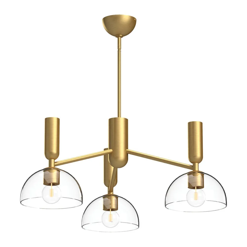 New Elstead Hängeleuchte Glas Metall 96,8 cm breit 3-flammig E27