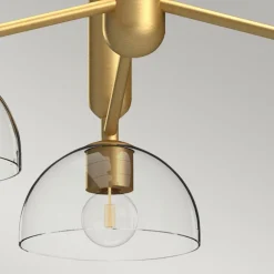 New Elstead Hängeleuchte Glas Metall 96,8 cm breit 3-flammig E27