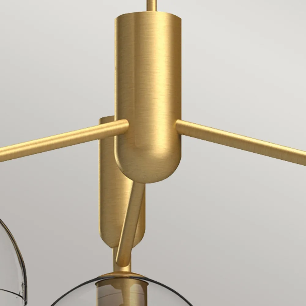 New Elstead Hängeleuchte Glas Metall 96,8 cm breit 3-flammig E27