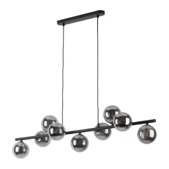 TK Lighting Hängeleuchte Glas Metall 116 cm breit Schwarz Graphit* Kugellampen|Moderne Lampen
