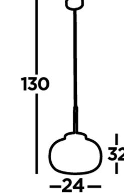 Searchlight Hängeleuchte Glas Metall Ø 24 cm schmal E27 Schwarz Weiß* Hängelampen|Esszimmer Lampen