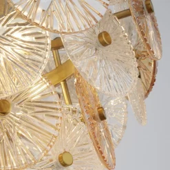 Searchlight Hängeleuchte Glas Metall Ø 45 cm kunstvoll höhenverstellbar* Hängelampen|Esszimmer Lampen