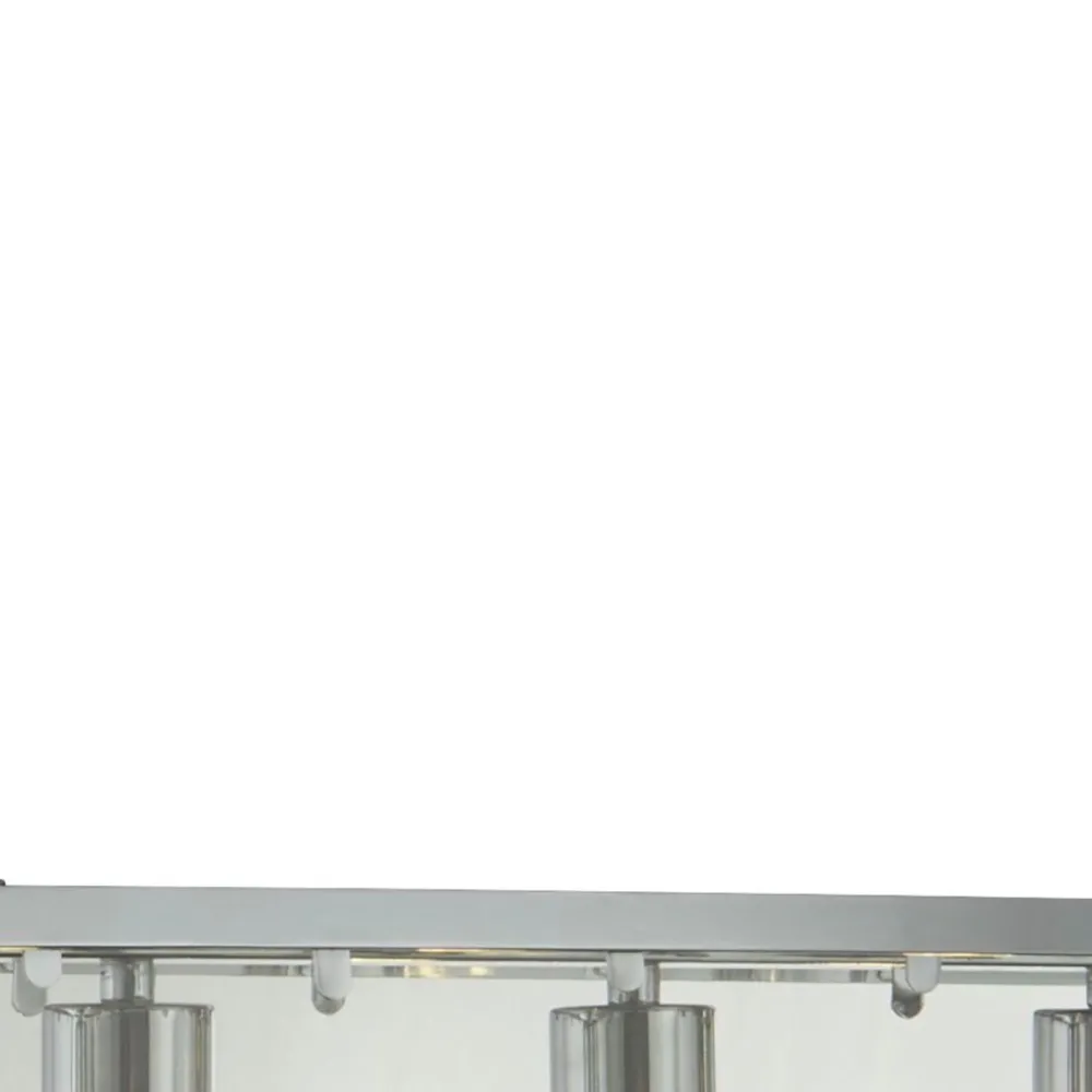 Searchlight Hängeleuchte Glas Metall B: 90 cm 5x E27 Chrom Klar* Hängelampen|Esszimmer Lampen