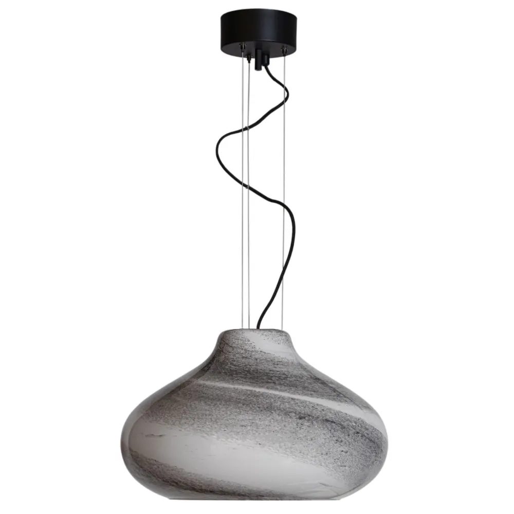 Best By Rydéns Hängeleuchte Glas Metall E27 44,5 cm breit marmoriert