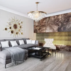 Sale Maytoni Hängeleuchte Glas Metall E14 Ø 70 cm H: max. 120 cm