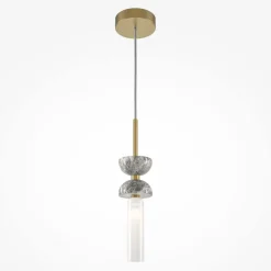 Maytoni Hängeleuchte Glas Metall G9 rund D: 10 cm Modern* Designerlampen|Glaslampen